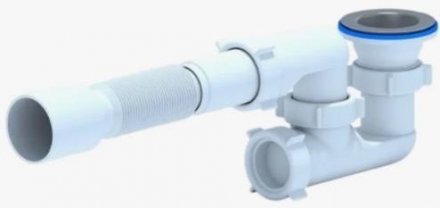 Сифон для душ.поддона регулир. 1 1/2х40 с гибкой трубой 40х50 Е215 АНИ