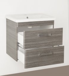 Тумба Style Line подвесная Лотос 60, Комо 60, Шелк зебрано, PLUS