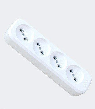 Колодка 4 гн. 16А 250В с з/к TPlast 500458