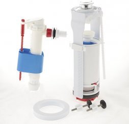 Арматура Ани Пласт с боковой подводкой 1/2 кнопка хром WC8010C