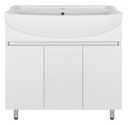 Тумба Амур-80 напольная прямая (ПВХ) с раковиной Амур 80