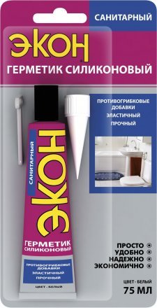 Герметик Экон силик. санитар. белый 75 мл Хенкель 24518