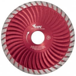 Диск отрезной алмаз. Турбо-волна (сух.и влаж. резка), посад.d 22,2 мм 115 мм 37271