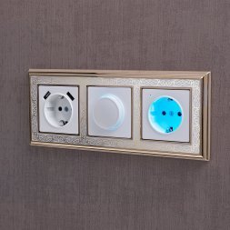 Розетка с заземлением, шторками и USBх2 (белая) W1171501 Werkel 732844