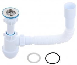 Сифон 1 1/4х40 с гибкой трубой 40х40/50 С1015 АНИ