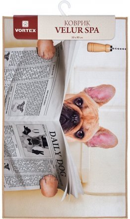 Коврик влаговпитывающий  &quot;Velur SPA&quot;  50*80 см &quot;Свежая пресса&quot;, &quot;VORTEX&quot; / 10 24288